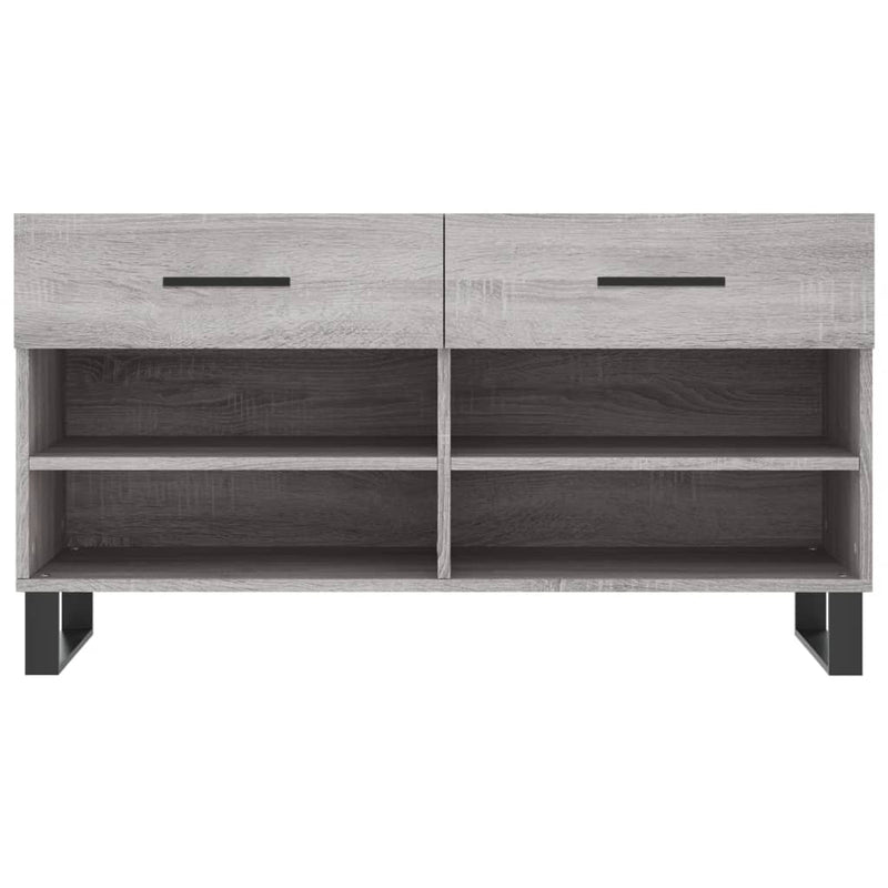 Schoenenbank 102x35x55 cm bewerkt hout grijs sonoma eikenkleur