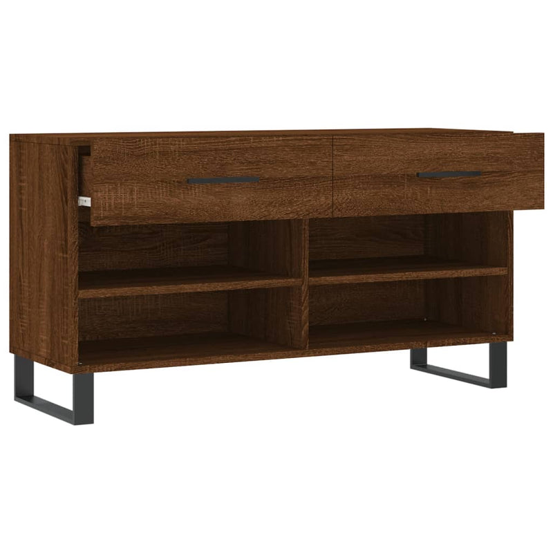 Schoenenbank 102x35x55 cm bewerkt hout sonoma eikenkleurig