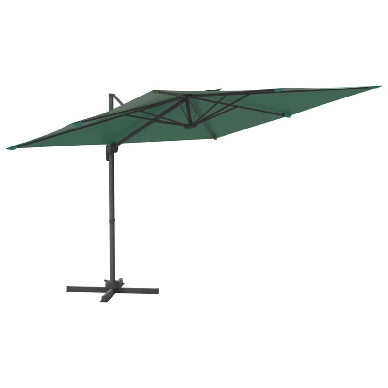 Zweefparasol met aluminium paal 300x300 cm groen