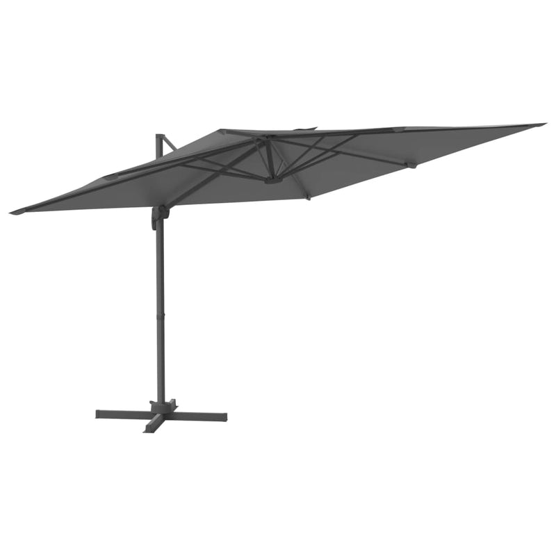 Zweefparasol met LED-verlichting 400x300 cm antracietkleurig