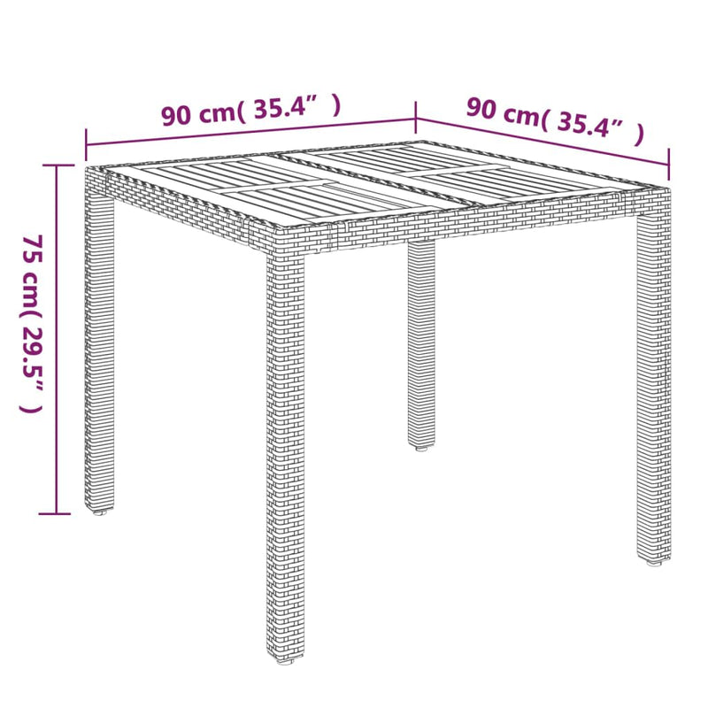 5-delige Tuinset met kussens poly rattan grijs