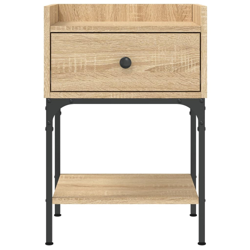 Nachtkastje 40,5x31x60 cm bewerkt hout sonoma eikenkleurig - Drogistdeal.nl