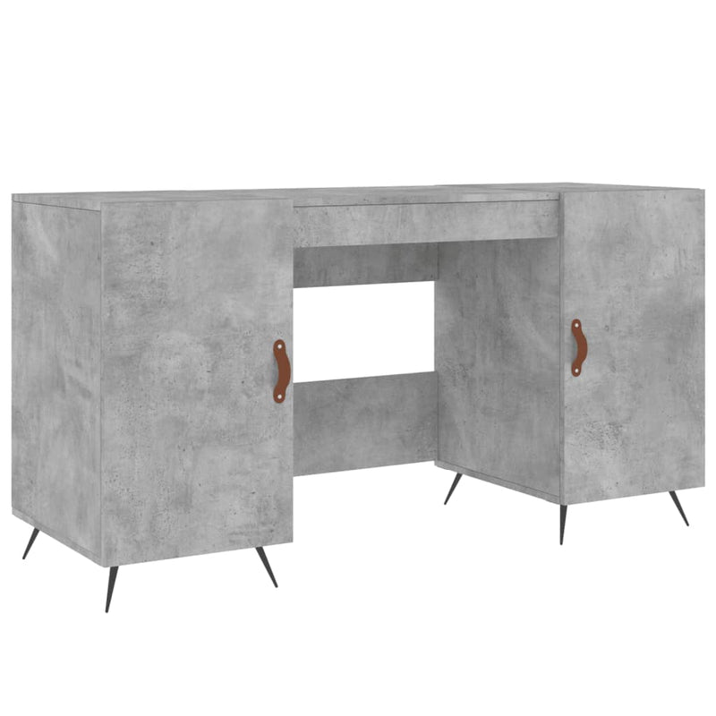 Bureau 140x50x75 cm bewerkt hout betongrijs