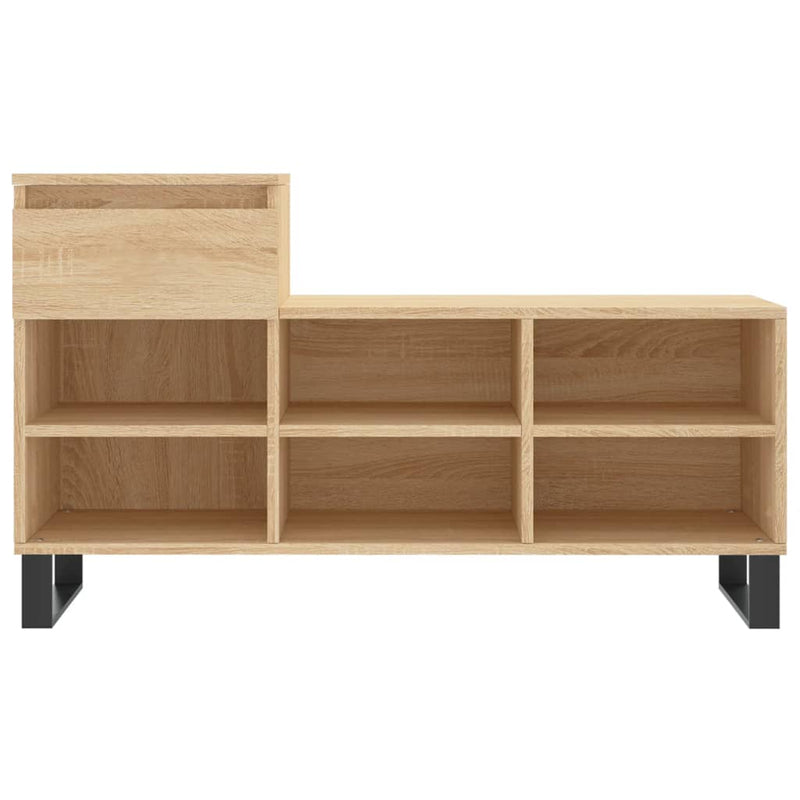 Schoenenkast 102x36x60 cm bewerkt hout sonoma eikenkleurig