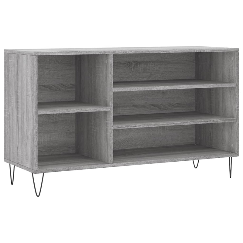 Schoenenkast 102x36x60 cm bewerkt hout sonoma grijs