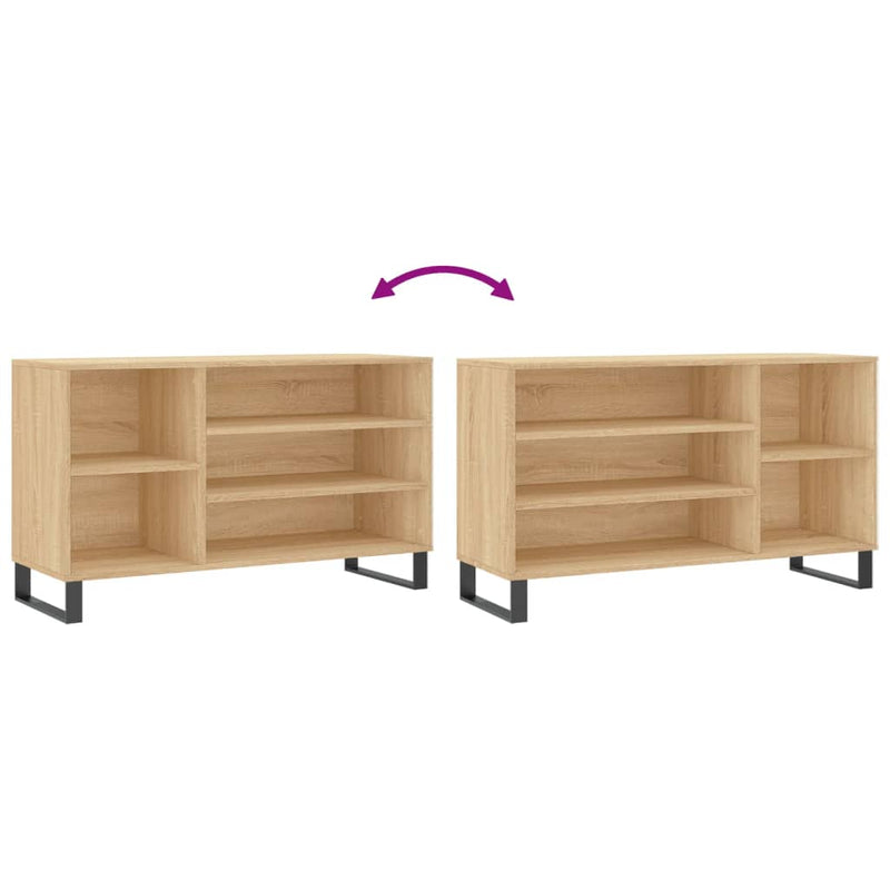 Schoenenkast 102x36x60 cm bewerkt hout sonoma eikenkleurig