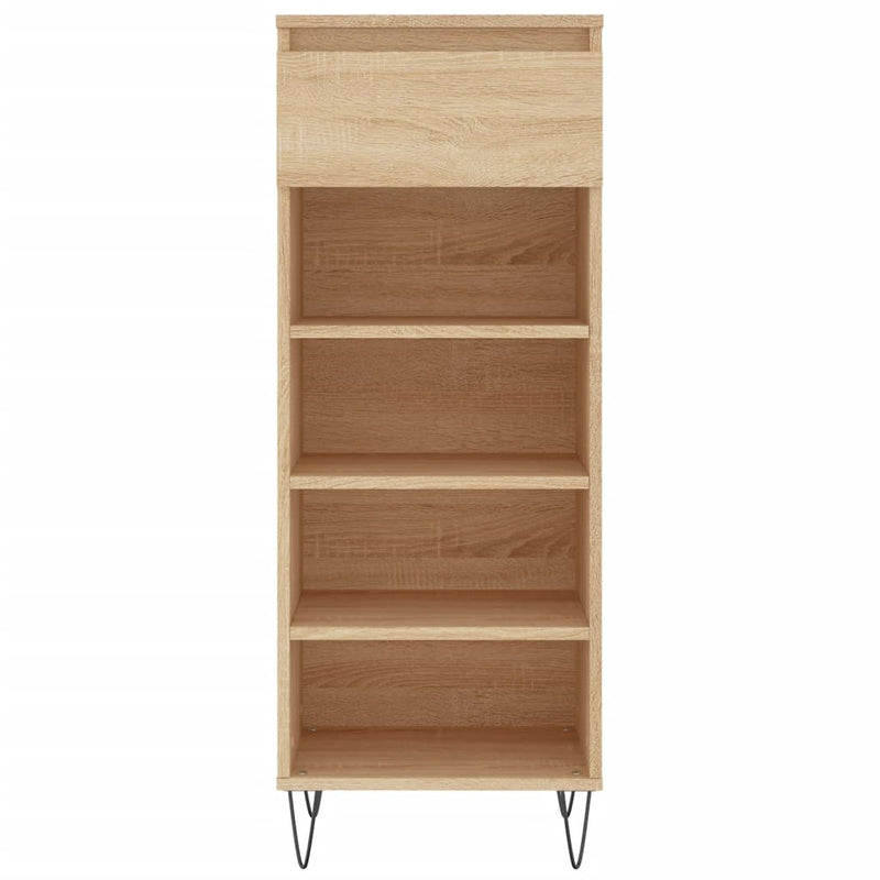 Schoenenkast 40x36x105 cm bewerkt hout sonoma eikenkleurig