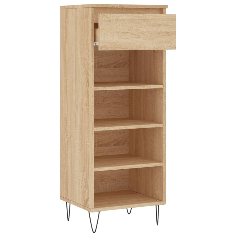 Schoenenkast 40x36x105 cm bewerkt hout sonoma eikenkleurig