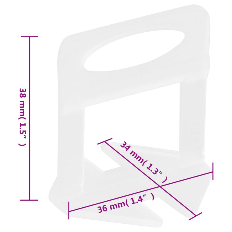 Nivelleerklemmen voor tegels 250 st 2 mm