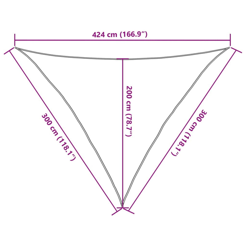 Zonnezeil 3x3x4,25 m 100% polyester oxford zandkleurig