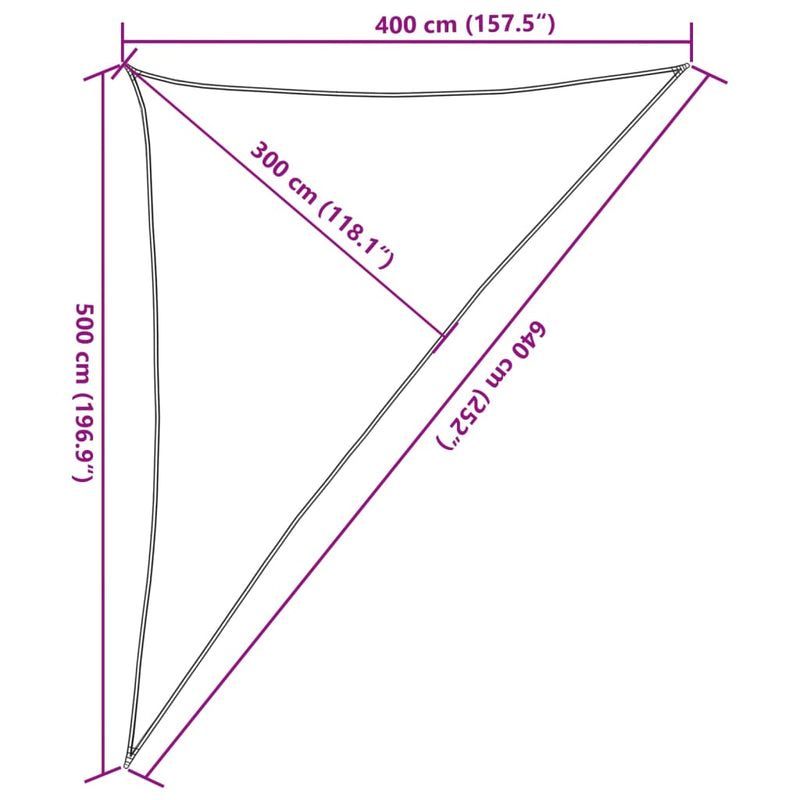 Zonnezeil 4x5x6,4 m 100% polyester oxford zandkleurig