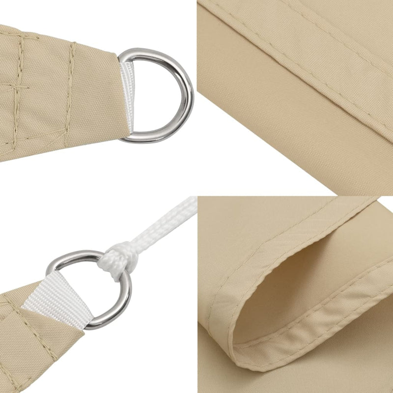 Zonnezeil 7x5x5 m 100% polyester oxford beige