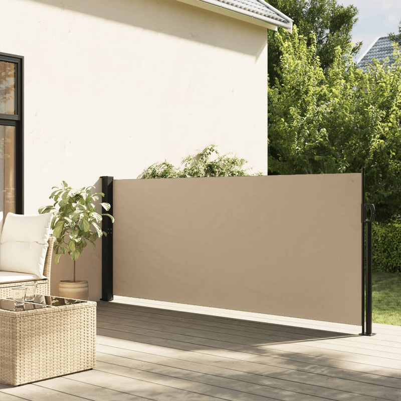 Windscherm uittrekbaar 120x300 cm beige