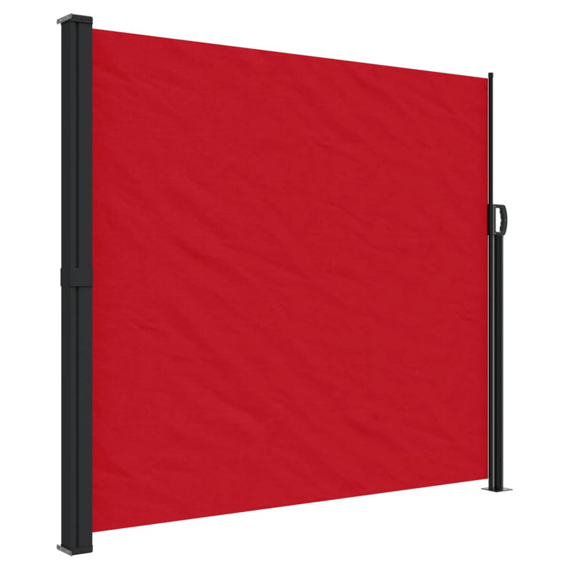 Windscherm uittrekbaar 180x500 cm rood