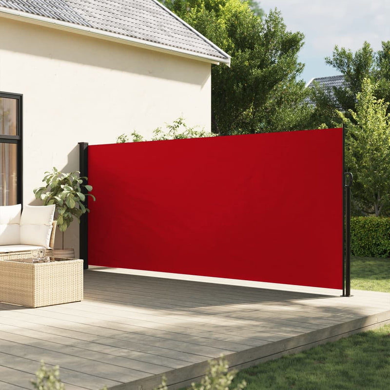 Windscherm uittrekbaar 180x500 cm rood