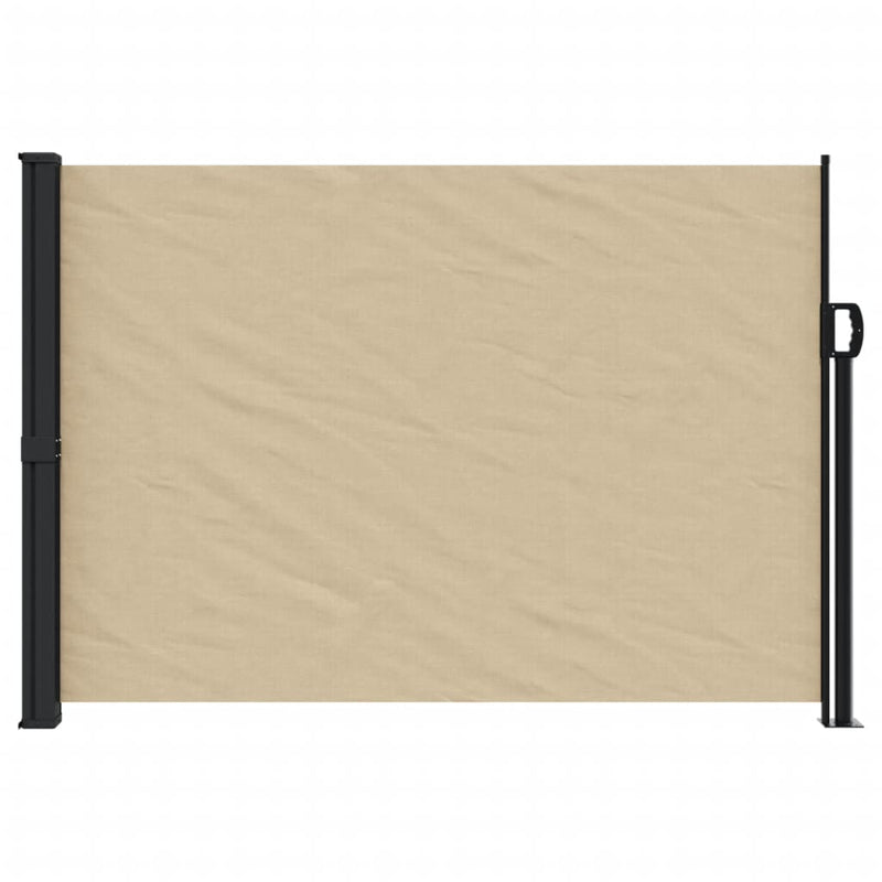 Windscherm uittrekbaar 140x600 cm beige