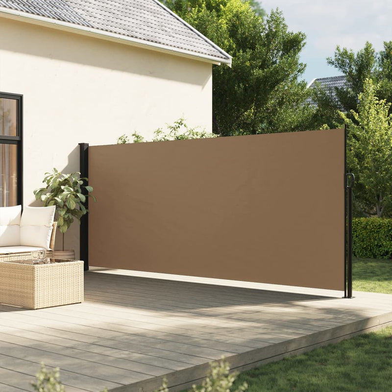 Windscherm uittrekbaar 160x600 cm taupe