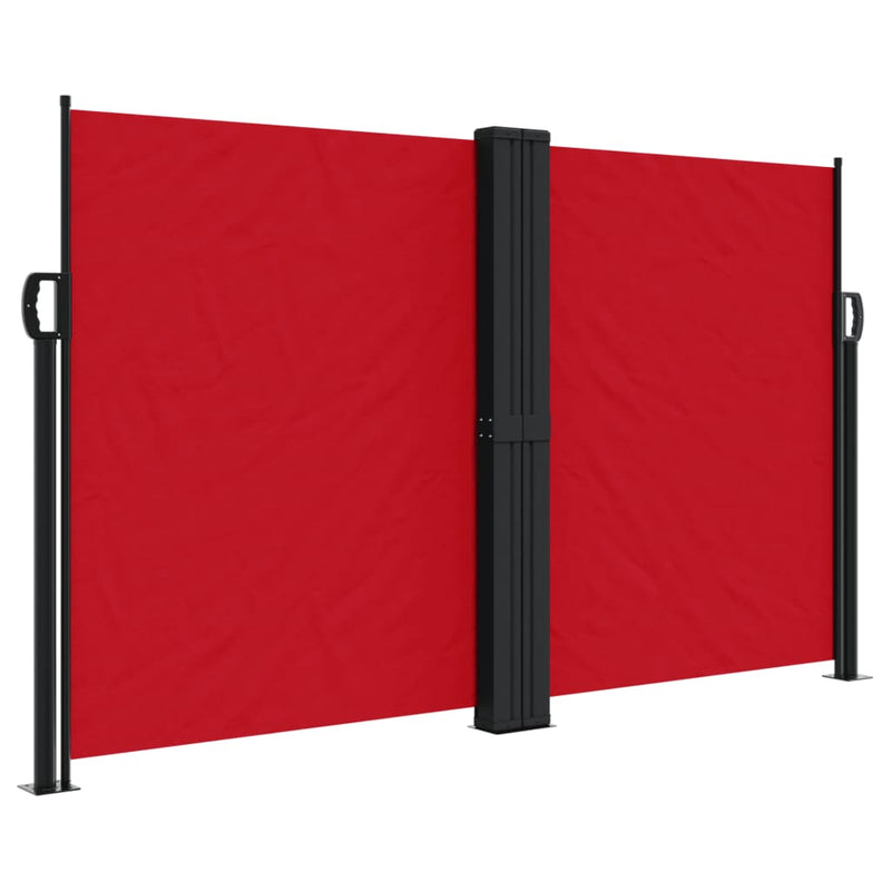 Windscherm uittrekbaar 140x600 cm rood