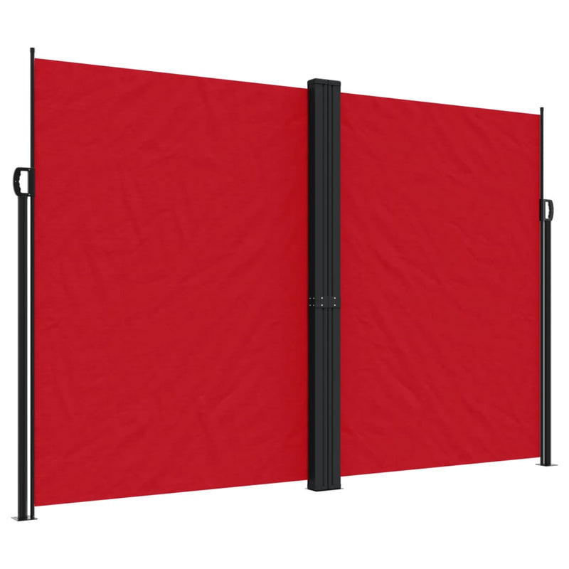 Windscherm uittrekbaar 220x600 cm rood