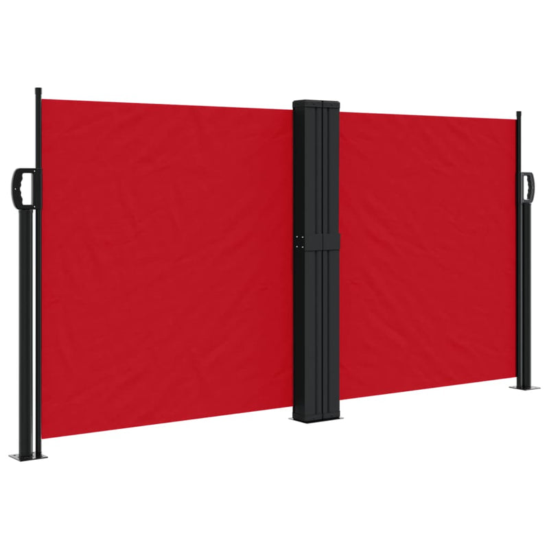 Windscherm uittrekbaar 120x1000 cm rood