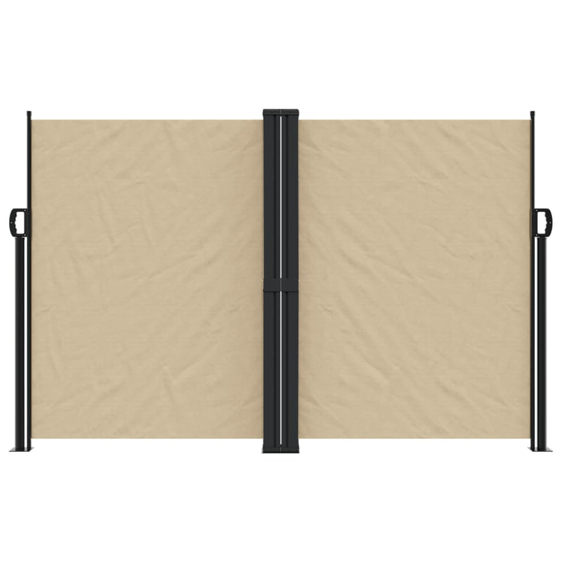 Windscherm uittrekbaar 160x1000 cm beige