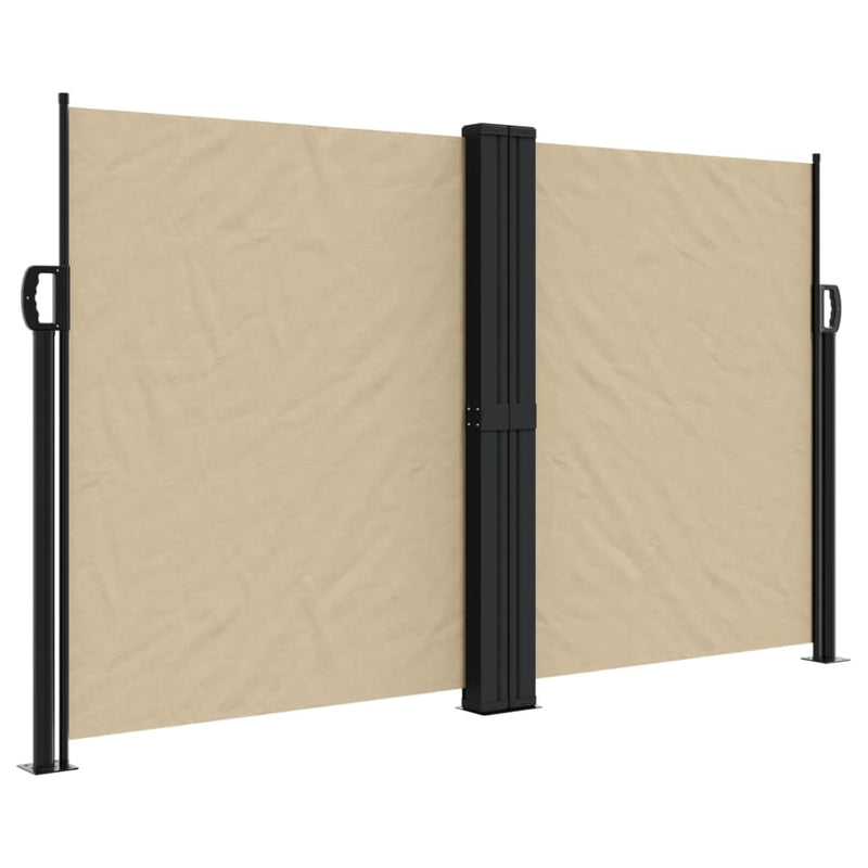 Windscherm uittrekbaar 140x1200 cm beige