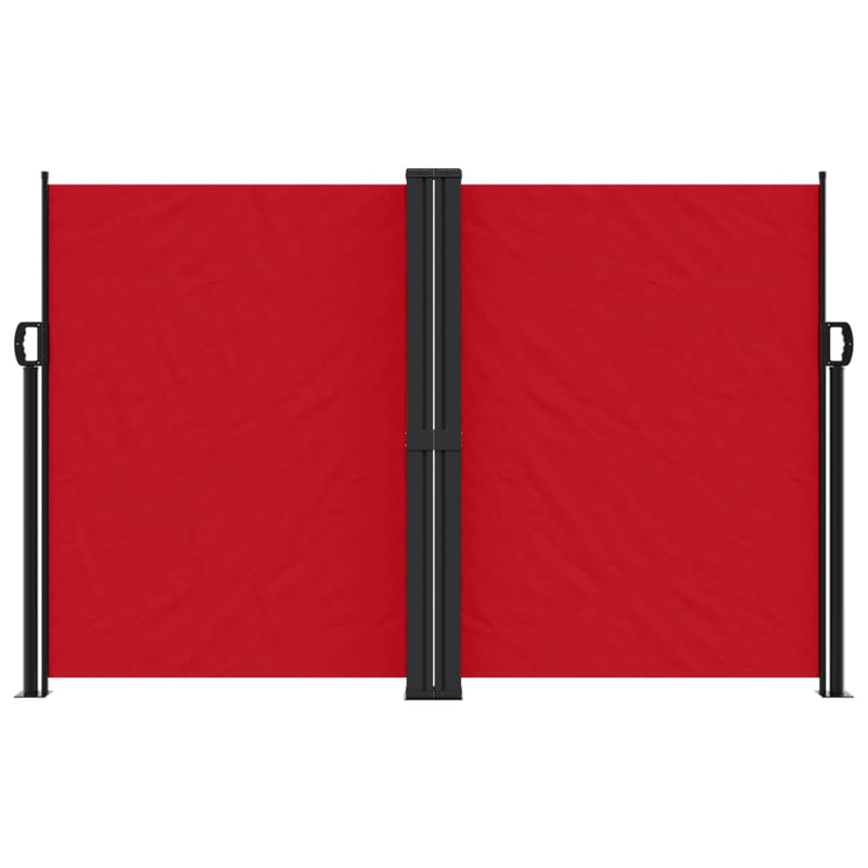 Windscherm uittrekbaar 160x1200 cm rood