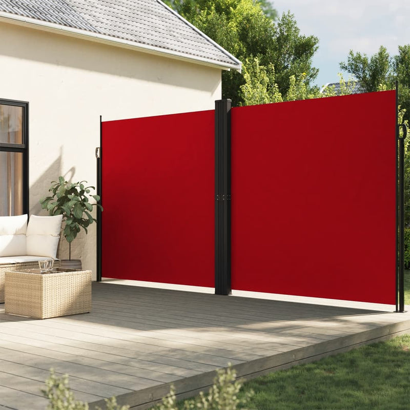 Tuinscherm uittrekbaar 200x1200 cm rood