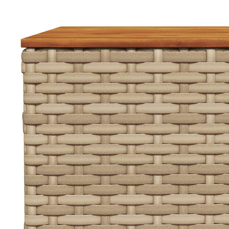 10-delige Loungeset met kussens poly rattan beige