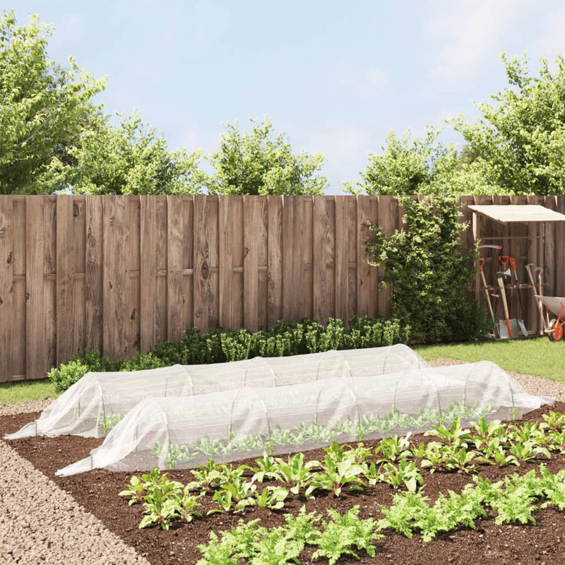 Kweektunnels 2 st 1,5x5 m glasvezel en polypropeen - Drogistdeal.nl