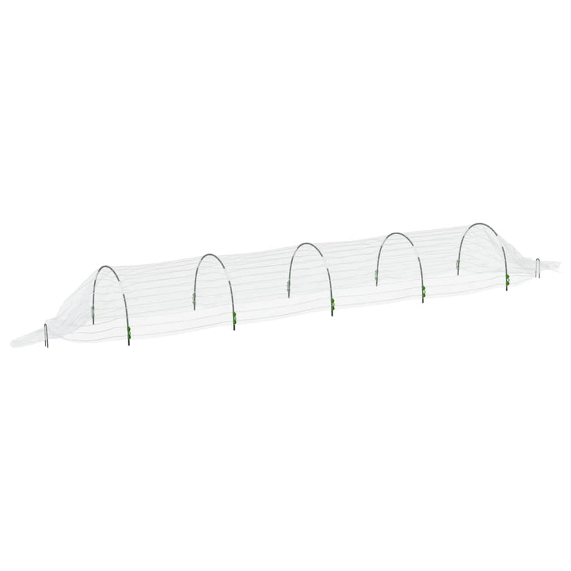 Kweektunnels 2 st 1,5x5 m glasvezel en polypropeen - Drogistdeal.nl