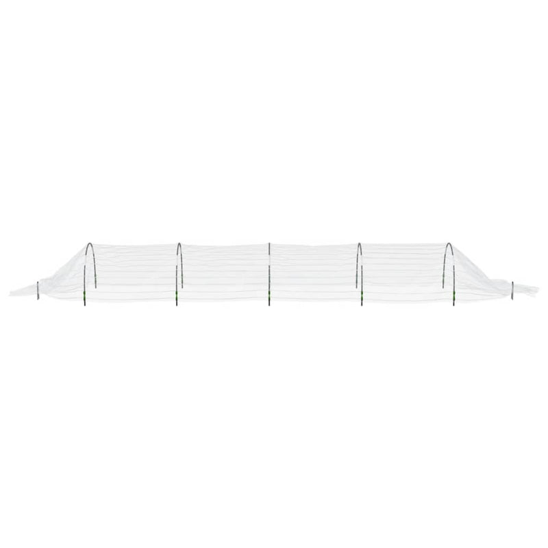 Kweektunnels 2 st 1,5x5 m glasvezel en polypropeen - Drogistdeal.nl