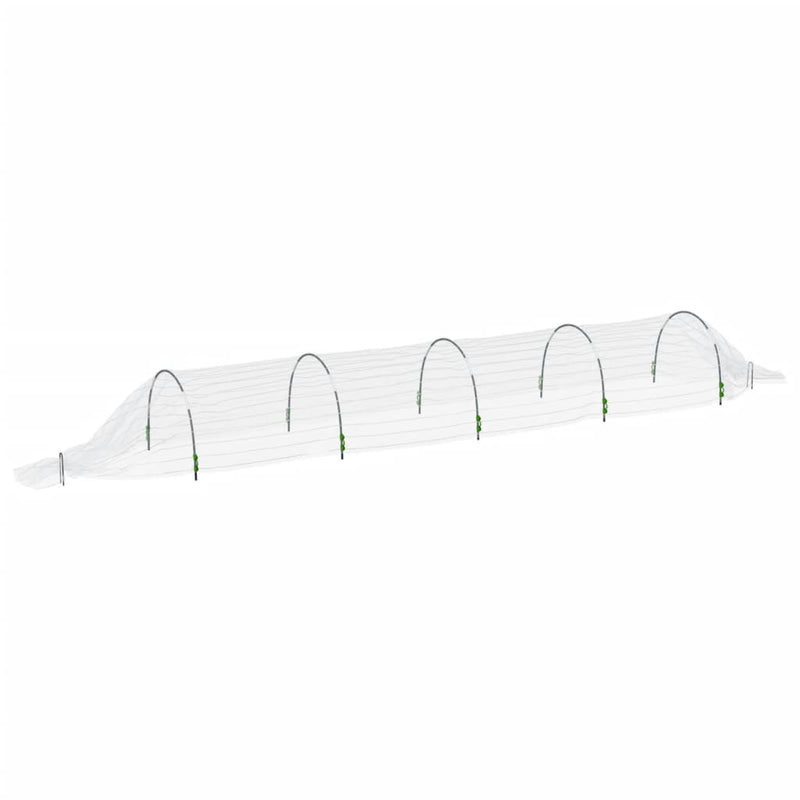 Kweektunnels 2 st 1,5x5 m glasvezel en polypropeen - Drogistdeal.nl