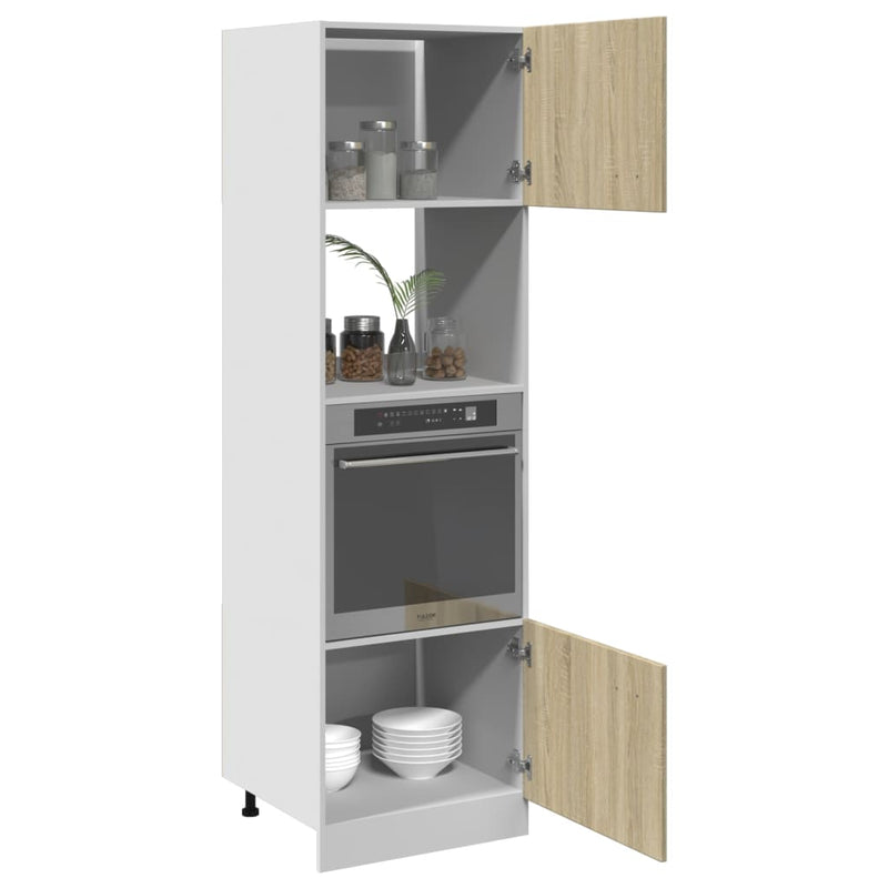 Magnetronkast 60x57x207 cm spaanplaat sonoma eikenkleurig