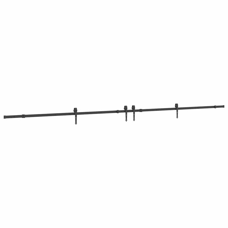 Doos met onderdelen voor schuifdeur 213,5 cm staal zwart - Drogistdeal.nl