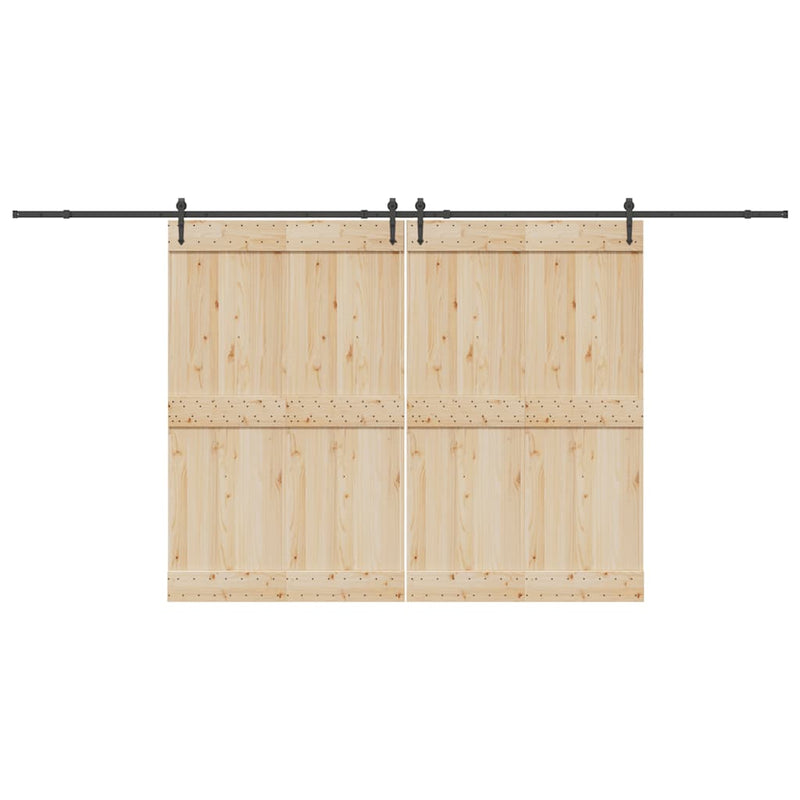 Doos met onderdelen voor schuifdeur 213,5 cm staal zwart - Drogistdeal.nl