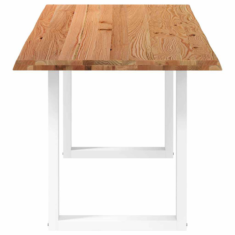 Eettafel rechthoekig 200x80x74 cm massief eikenhout lichtbruin