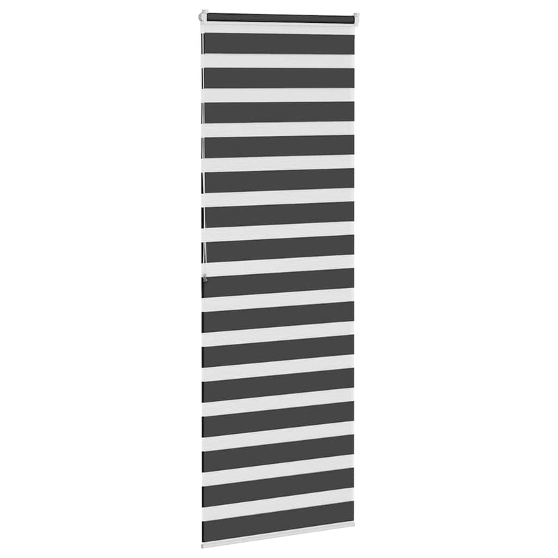 Zebra rolgordijn 80x200 cm stofbreedte 75,9 cm zwart