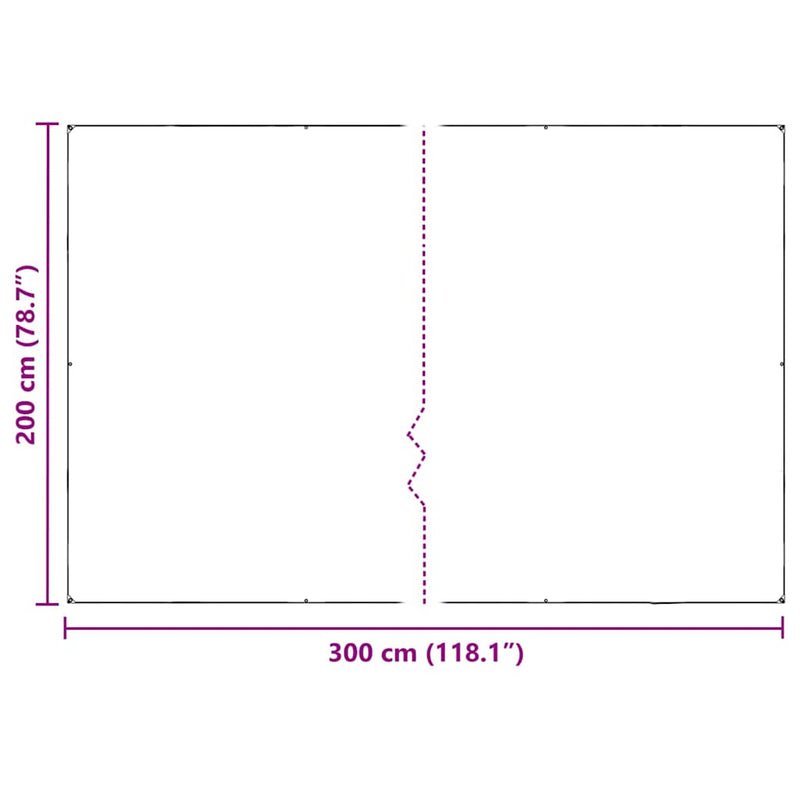 Plantenafdekking met zeilringen 2x3 m PVC