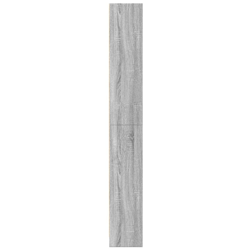 Boekenkast 60x24x176 cm bewerkt hout grijs sonoma eikenkleurig