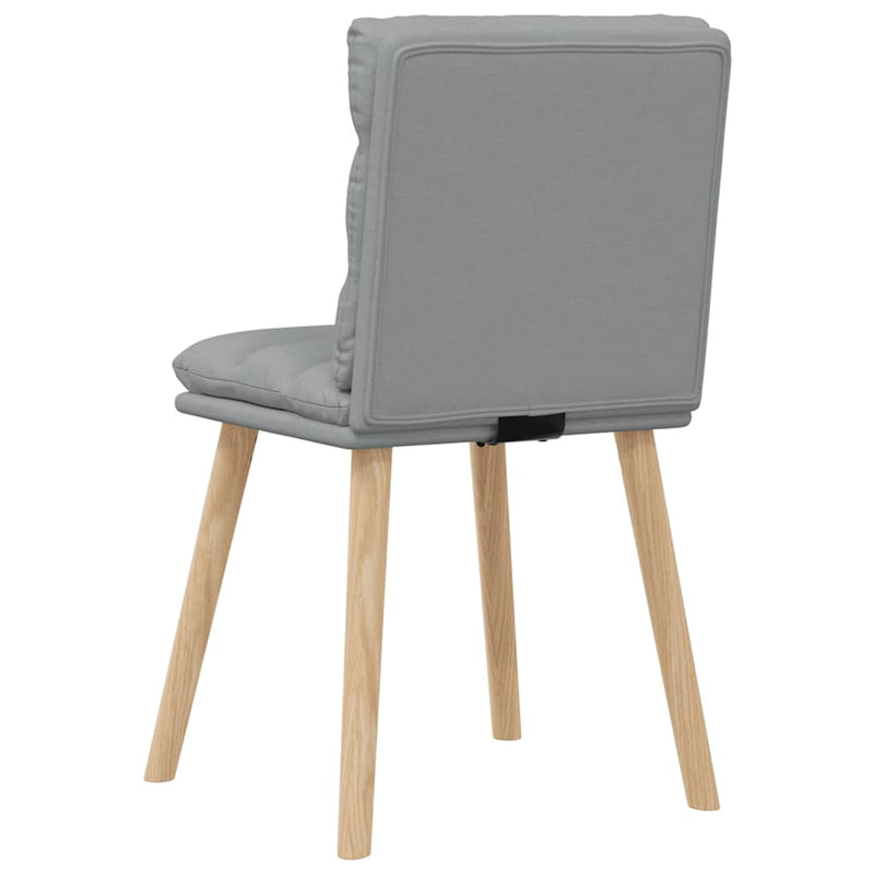 Eetkamerstoelen 4 st stof lichtgrijs