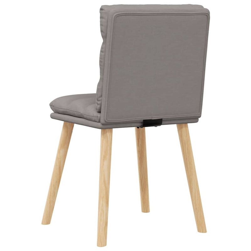 Eetkamerstoelen 4 st draaibaar stof taupe