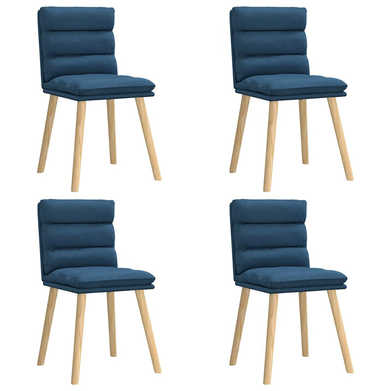 Eetkamerstoelen 4 st stof blauw