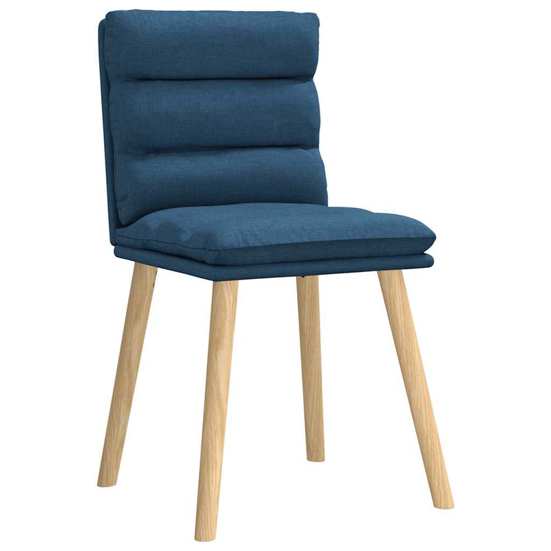 Eetkamerstoelen 4 st stof blauw