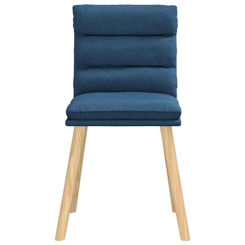 Eetkamerstoelen 4 st stof blauw