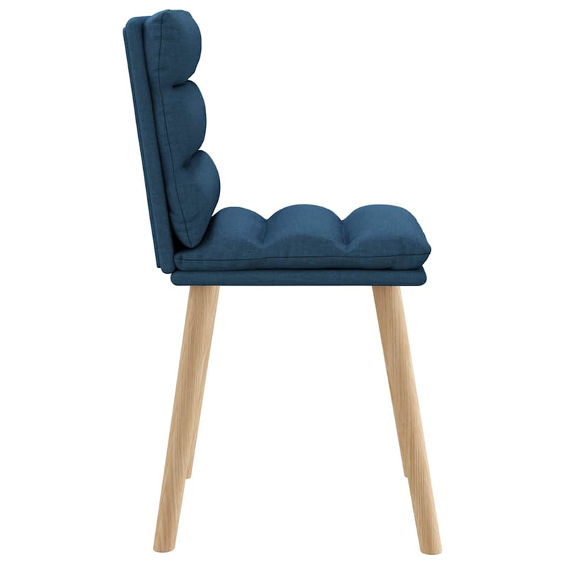 Eetkamerstoelen 4 st stof blauw