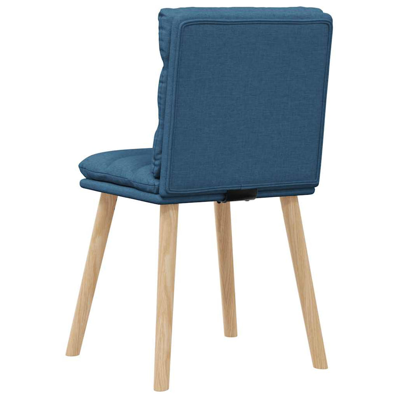 Eetkamerstoelen 4 st stof blauw