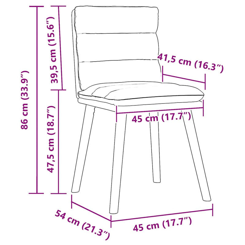 Eetkamerstoelen 4 st stof blauw