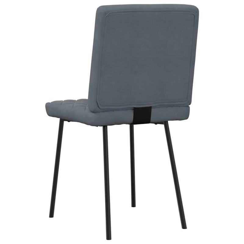 Eetkamerstoelen 6 st fluweel donkergrijs