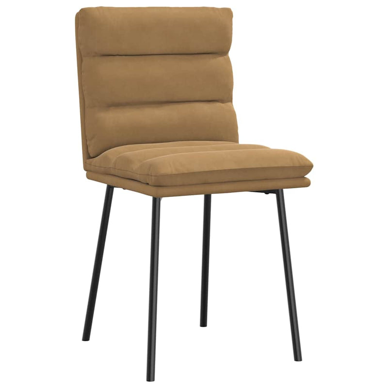 Eetkamerstoelen 6 st fluweel bruin